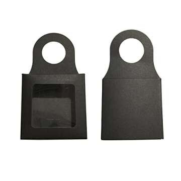 Wine Box with Window, 25 Pcs Charcuterie Box Wine Bottle Box for Gifts, Wine Hanging Foldable Gift Boxes for Cookies, Snacks (Black)