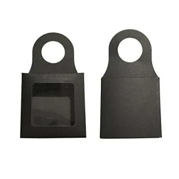 Wine Box with Window, 25 Pcs Charcuterie Box Wine Bottle Box for Gifts, Wine Hanging Foldable Gift Boxes for Cookies, Snacks (Black)