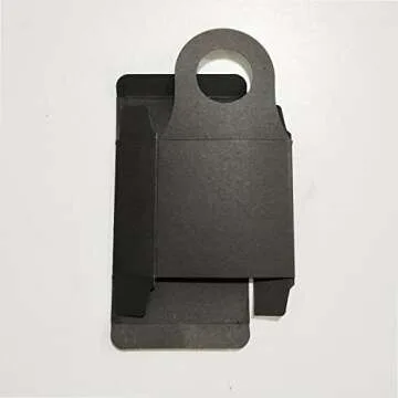 Wine Box with Window, 25 Pcs Charcuterie Box Wine Bottle Box for Gifts, Wine Hanging Foldable Gift Boxes for Cookies, Snacks (Black)