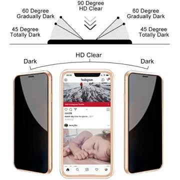 ACCREW Privacy Magnetic Case for iPhone 12/12 Pro, Anti Peep Magnetic Adsorption Privacy Screen Protector Double Sided Tempered Glass Metal Bumper Frame Anti Peeping Anti-Spy Phone Case Gold