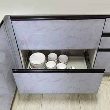 Stylish UNIHOME White Marble Contact Paper 15.7" x 197"