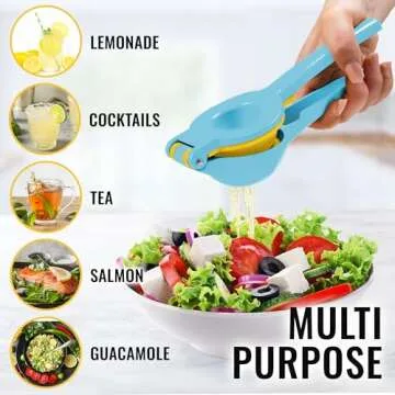 Zulay Metal 2-In-1 Lemon Lime Squeezer for Easy Juicing