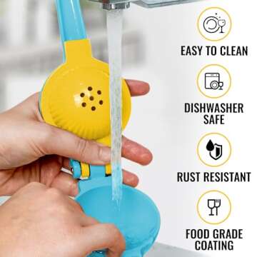 Zulay Metal 2-In-1 Lemon Lime Squeezer for Easy Juicing