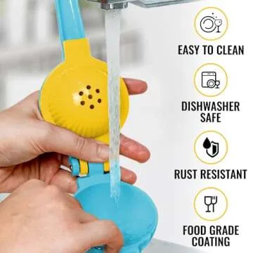 Zulay Metal 2-In-1 Lemon Lime Squeezer for Easy Juicing
