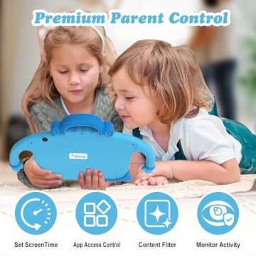 Kids Tablet 7" Tablet for Kids 32GB Toddler Tablet with Wi-Fi YouTube Case, Kids Android Learning Tablet for Toddlers Kids Software Installed Lots Educational Content for Boys Girls