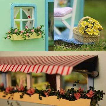 MAGQOO Wooden Dollhouse Miniature with Furniture DIY Dollhouse Kit DIY House Kit Tiny House Kit with Voice Control and Music Movement 1:18 Scale Creative Room Idea(Time Travel)