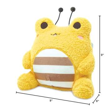 Cuddle Barn PlushGoals - Bumble Wawa Super Soft Cute Kawaii Froggie Dressed As Bee Collectible Stuffed Animal Plush Toy, 9 inches