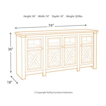 Two Tone Farmhouse TV Stand Ideal for Modern Living Rooms