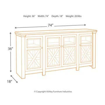 Two Tone Farmhouse TV Stand Ideal for Modern Living Rooms