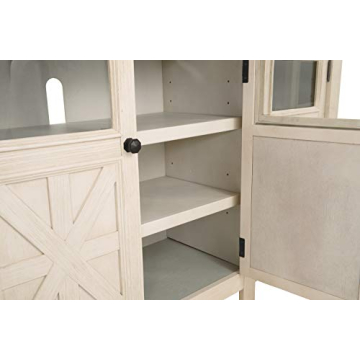 Two Tone Farmhouse TV Stand Ideal for Modern Living Rooms