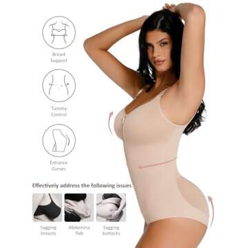 FeelinGirl Faja Body Shaper Tummy Tuck Compression Garment Shapewear Fajas Colombianas Butt Lifter B...