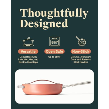 Caraway Nonstick Sauté Pan - PTFE & PFOA Free Cookware