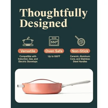 Caraway Nonstick Sauté Pan - PTFE & PFOA Free Cookware