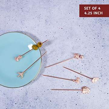 Folkulture Boho Coasters and Cocktail Picks - Chic Table Decor