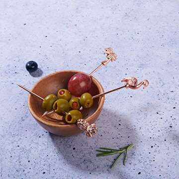 Folkulture Boho Coasters and Cocktail Picks - Chic Table Decor