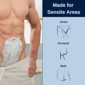 No Hair Crew Intimate/Private At Home Hair Removal Cream for Men - Painless, Flawless, Soothing Depilatory for Unwanted Coarse Male Body Hair, 100ml