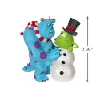 Hallmark Keepsake Christmas Ornament 2024, Disney/Pixar Monsters, Inc. Sulley Builds a Snow-Mike, Gifts for Disney Fans