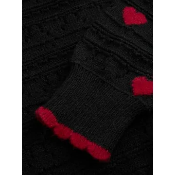 CIDER Heart Print Cardigan for Festive Style