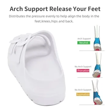 Stylish Women Double Buckles Adjustable Platform Sandals