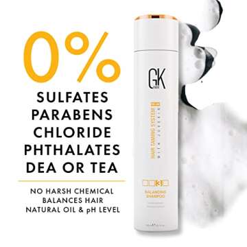 GK HAIR Global Keratin Balancing Shampoo 10.1 Fl Oz For Dry Damaged Oily Greasy & Color Treated Hair...