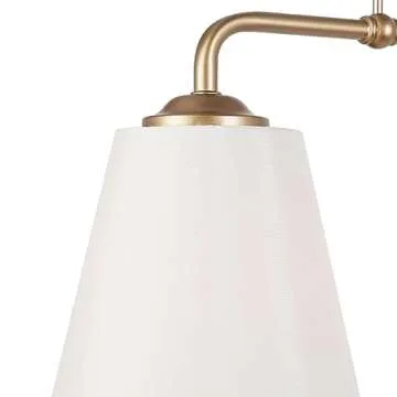 classy leaves Gold Chandeliers, Gold Linear Chandelier Light Fixture with White Fabric Shade, Modern 3 Light Island Light for Kitchen Dining Room Living Room