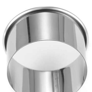 12 Pieces Round Biscuit Cookie Cutter Set - Stainless Steel Circle Donut Cutter Molds Assorted Size - Including One Tin Box for Storage