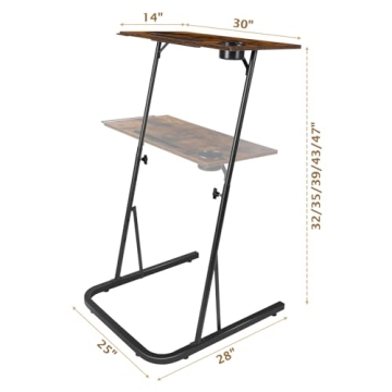 Ikkle Adjustable Bike Trainer Fitness Desk for Treadmill Use