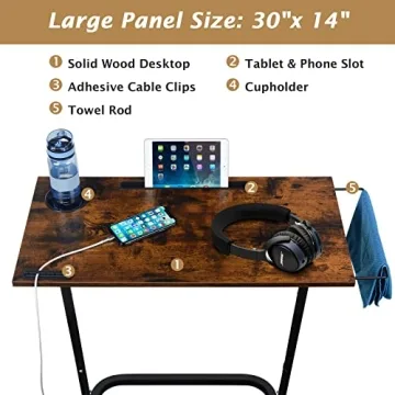 Ikkle Adjustable Bike Trainer Fitness Desk for Treadmill Use