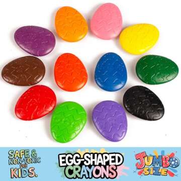 VKTEN Easter Crayons with Coloring Book - Perfect Gift