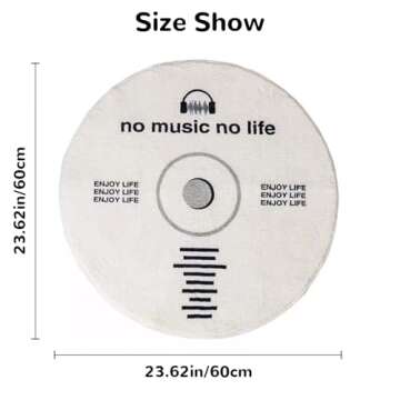 Pilipane Creative CD Disc Floor Mat Bathroom Rugs Non-Slip Washable Absorbent Floor Doormats Bath Ma...