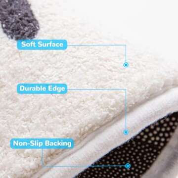 Pilipane Creative CD Disc Floor Mat Bathroom Rugs Non-Slip Washable Absorbent Floor Doormats Bath Mat Super Soft for Entrance Decoration Indoor Water Absorption (60cm)