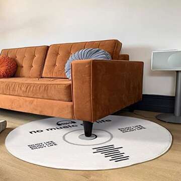 Pilipane Creative CD Disc Floor Mat Bathroom Rugs Non-Slip Washable Absorbent Floor Doormats Bath Mat Super Soft for Entrance Decoration Indoor Water Absorption (60cm)