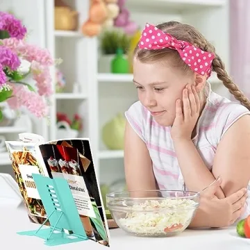 Honagu Small Book Stand for Reading and Cooking Hands-Free