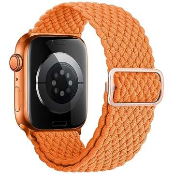 Qimela Stretchy Solo Loop Compatible with Apple Watch Band 49mm 46mm 45mm 44mm 42mm 41mm 40m 38mm fo...