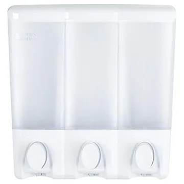 Stylish 3-Chamber Shower Dispenser for Organized Bathrooms