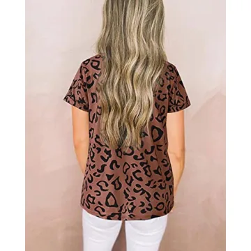 Hibluco Women's Summer Floral Print Tunic Blouse