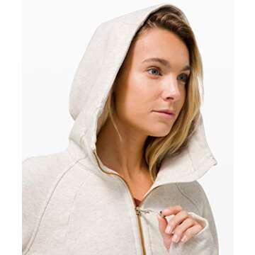 lululemon Scuba Hoodie in Heathered Ivory Grey