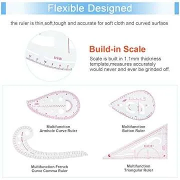 4-Piece T-Shirt Alignment Rulers for Perfect Designs