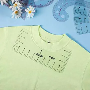 4-Piece T-Shirt Alignment Rulers for Perfect Designs