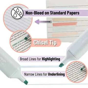 Mr. Pen- Highlighters Pastel Assorted Colors for Books, 6 Pack, Morandi Colors, Chisel Tip