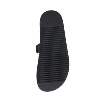 Steve Madden Women's Mayven Slide Sandal in Black Leather