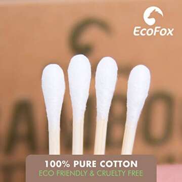 Eco-Friendly Bamboo Cotton Swabs - Biodegradable & Durable