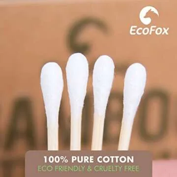 Eco-Friendly Bamboo Cotton Swabs - Biodegradable & Durable