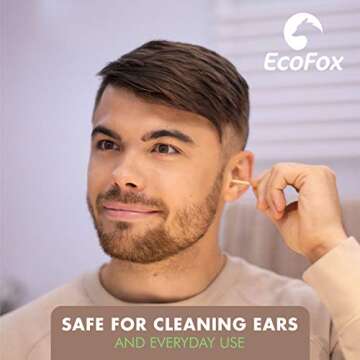 Eco-Friendly Bamboo Cotton Swabs - Biodegradable & Durable