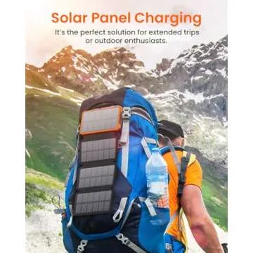A ADDTOP 25000mAh Solar Phone Charger Portable 3A Fast Charging Power Bank PD4.0 QC 3.0 Battery Bank with 4 Solar Panels 2 USB-A Output 1 USB-C in&Out for Phones Tablets Camping Hiking