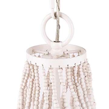 Morden Fort White Beaded Chandelier 5 Light for Living Bed Dining Room
