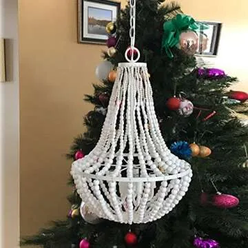 Stylish Morden Fort White Beaded Chandelier for Home