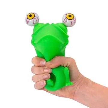 IPIDIPI TOYS Flippy Frog Squishy Eye Popping, Stocking Stuffers, Squeeze Fidget Toy Stress Relief, Sensory Play, Ideal for ADHD and Autism, Funny Stress Ball Gift for Boys and Girls