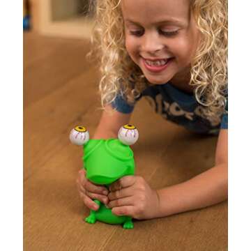 IPIDIPI TOYS Flippy Frog Squishy Eye Popping, Stocking Stuffers, Squeeze Fidget Toy Stress Relief, Sensory Play, Ideal for ADHD and Autism, Funny Stress Ball Gift for Boys and Girls