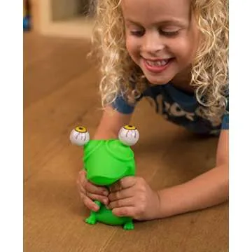 IPIDIPI TOYS Flippy Frog Squishy Eye Popping, Stocking Stuffers, Squeeze Fidget Toy Stress Relief, Sensory Play, Ideal for ADHD and Autism, Funny Stress Ball Gift for Boys and Girls